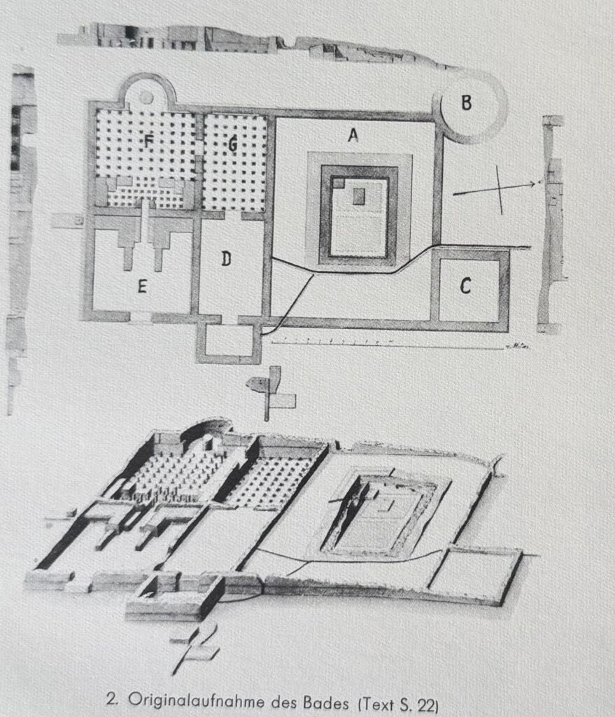 Ansichtsskizze des Kastells von August Rehmann