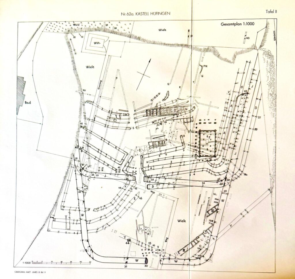 Plan der Anlage des Kastells