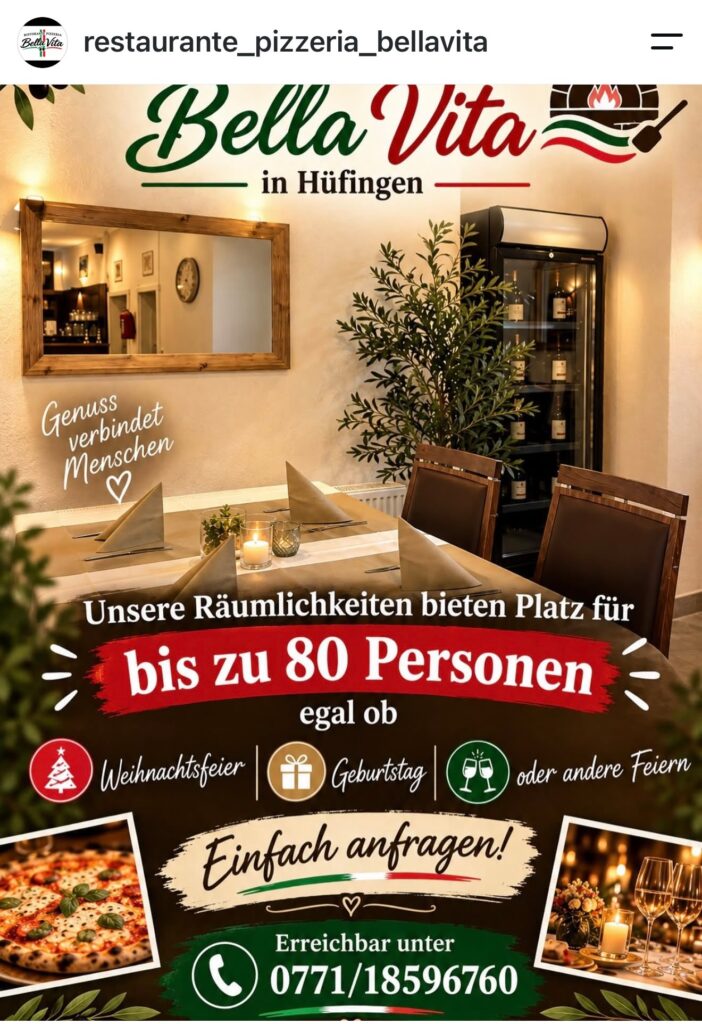 Offizielles Plakat mit Telefonnummer