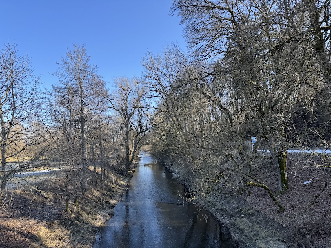 Blick von der Brücke auf die Breg