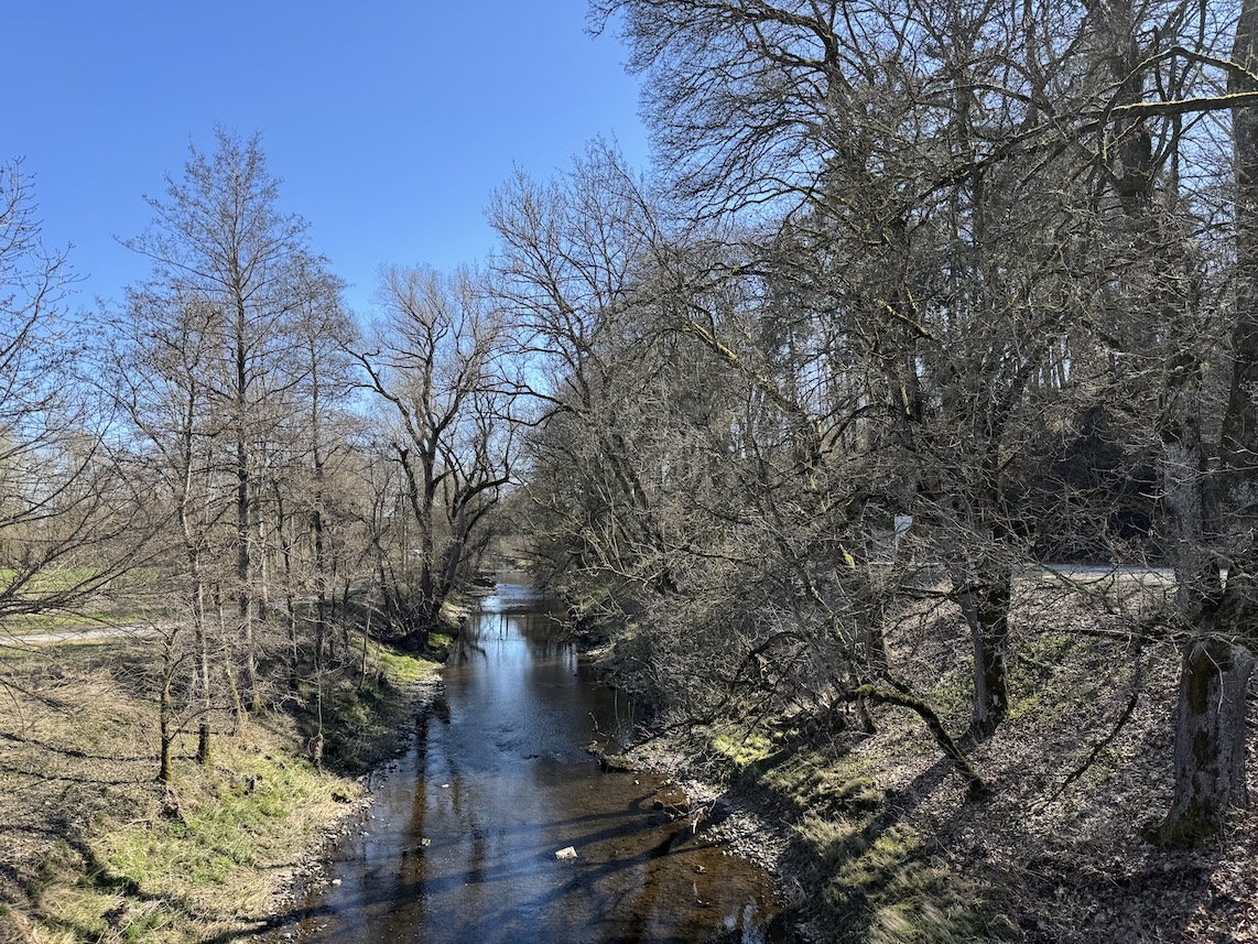 Blick von der Brücke auf die Breg