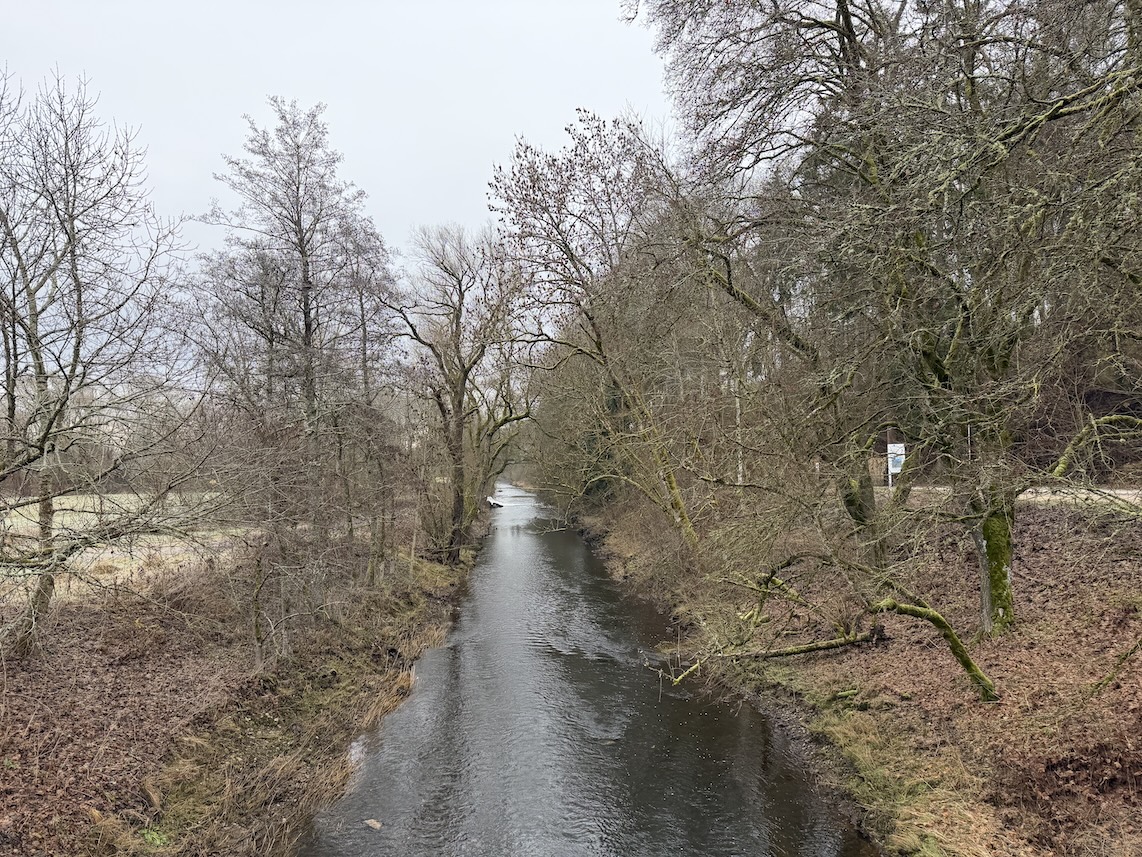 Blick von der Brücke auf die Breg