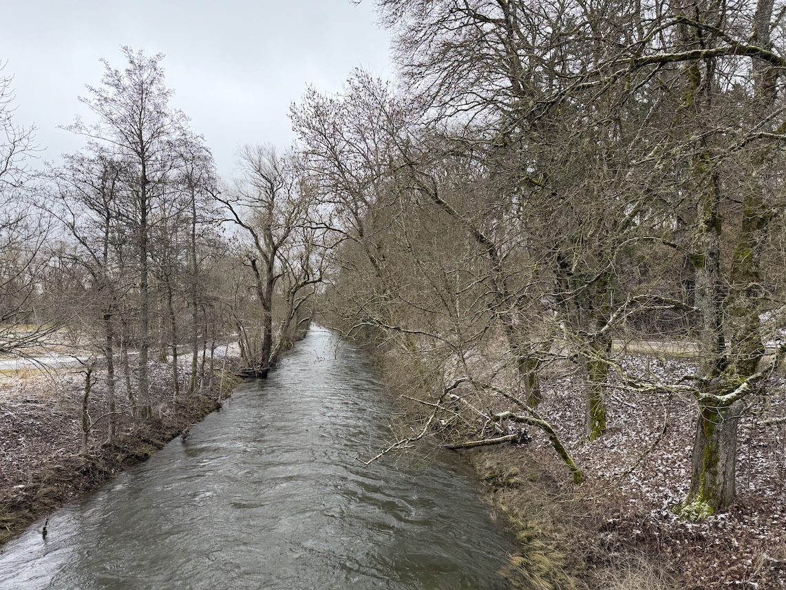 Blick von der Brücke auf die Breg