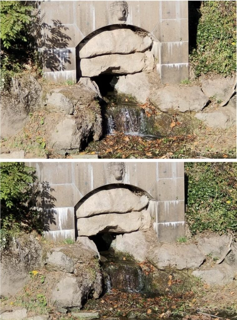 Ausfluss vom Donautempel im Herbst 2026