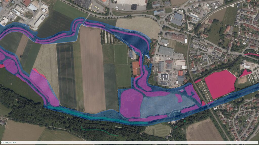 FFH Gebiet und geschützte Biotope auf der Karte der LUBW